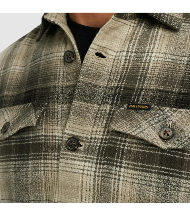 PME Legend LONG SLEEVE SHIRT Brushed Grindle 8011 Seneca rock