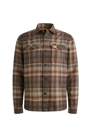 PME Legend LONG SLEEVE SHIRT Brushed Grindle 8203 Marron