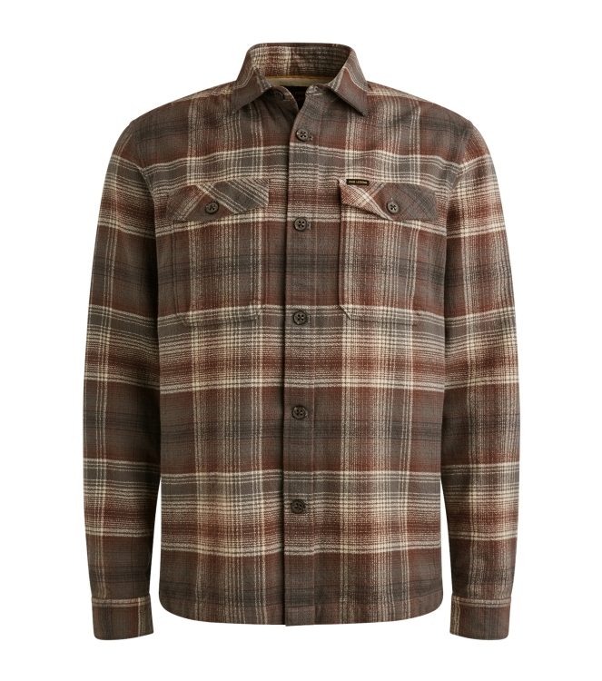 PME Legend LONG SLEEVE SHIRT Brushed Grindle 8203 Marron
