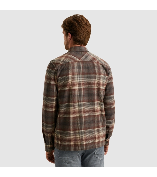 PME Legend LONG SLEEVE SHIRT Brushed Grindle 8203 Marron