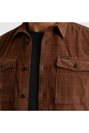 PME Legend LONG SLEEVE SHIRT Fine Corduroy 8203 Marron