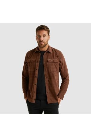 PME Legend LONG SLEEVE SHIRT Fine Corduroy 8203 Marron