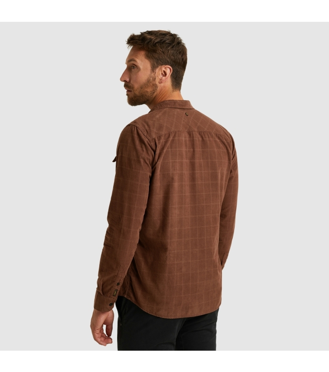 PME Legend LONG SLEEVE SHIRT Fine Corduroy 8203 Marron