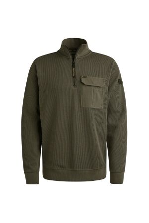 PME Legend Half zip collar knit look jersey 8039 Beluga