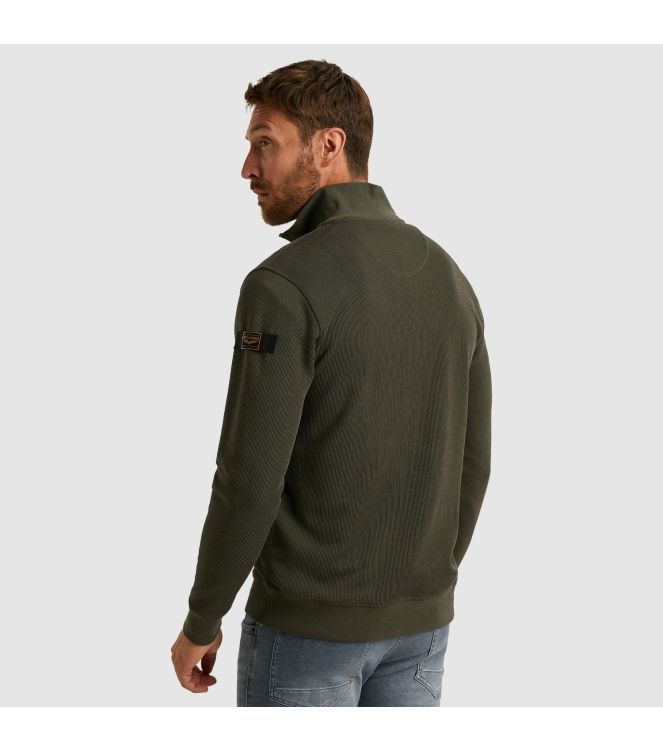 PME Legend Half zip collar knit look jersey 8039 Beluga