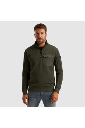 PME Legend Half zip collar knit look jersey 8039 Beluga