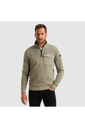 PME Legend Half zip collar knit look jersey 8011 Seneca rock
