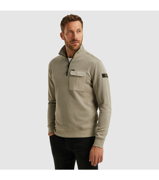 PME Legend Half zip collar knit look jersey 8011 Seneca rock