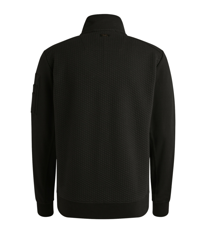 PME Legend Zip jacket jacquard interlock swea 999 Black