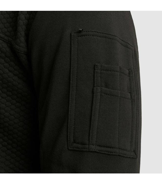 PME Legend Zip jacket jacquard interlock swea 999 Black