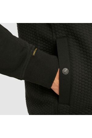 PME Legend Zip jacket jacquard interlock swea 999 Black