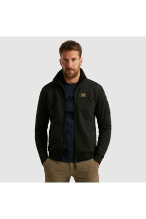 PME Legend Zip jacket jacquard interlock swea 999 Black