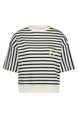 NUKUS Lotte Pullover Stripe 219 offwhite/navy