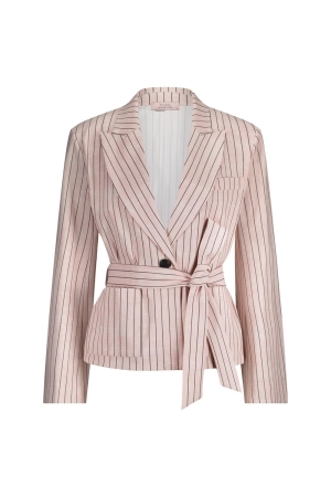 Studio Anneloes Lette pinstripe blazer 1969 pale pink/dark blue