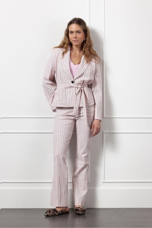 Studio Anneloes Lette pinstripe blazer 1969 pale pink/dark blue