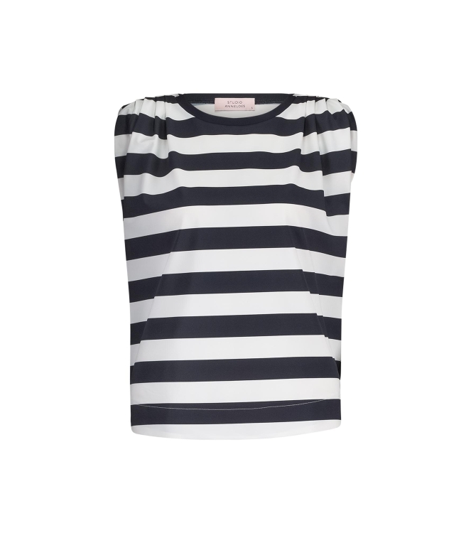 Studio Anneloes Leona stripe top 6911 dark blue/off white