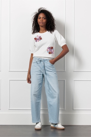 Studio Anneloes Babette denim trousers 6600 light blue