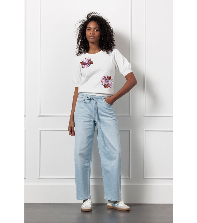 Studio Anneloes Babette denim trousers 6600 light blue