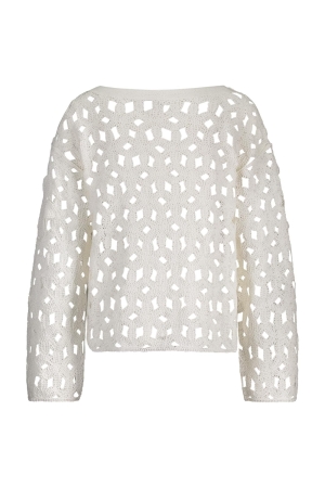Studio Anneloes Amarey flower pullover 1100 off white