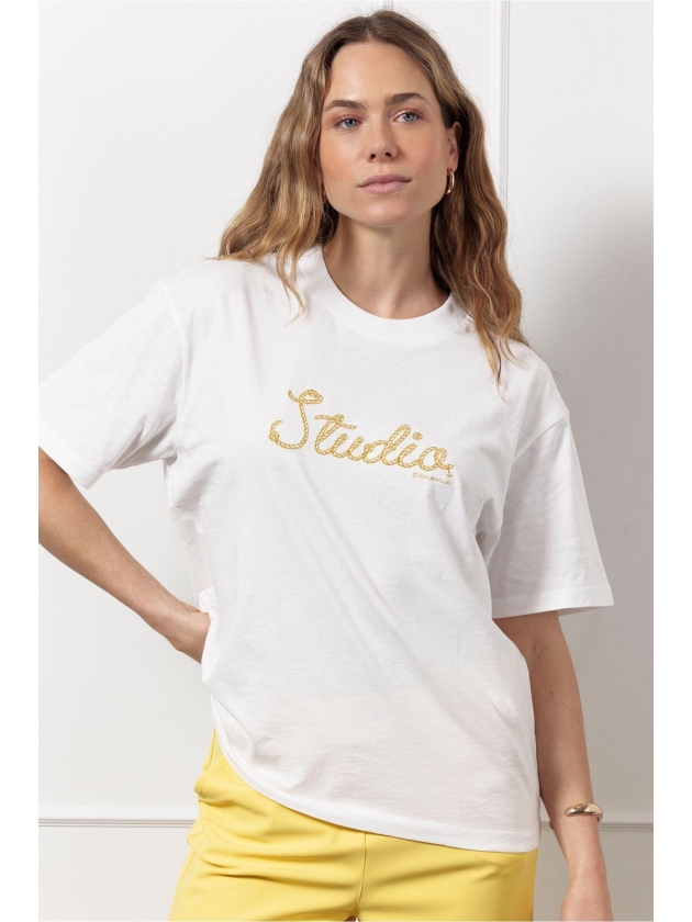 Studio Anneloes Klaske rope tshirt 1100 off white