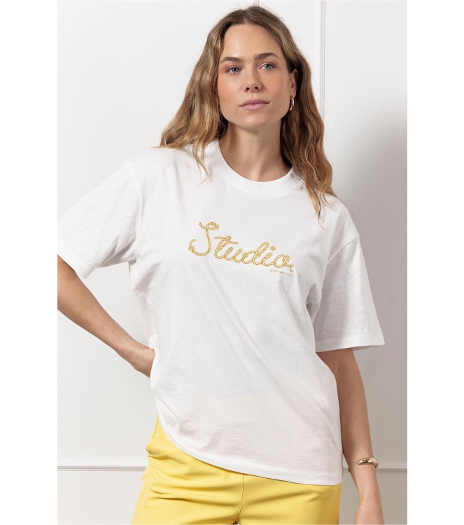 Studio Anneloes Klaske rope tshirt 1100 off white