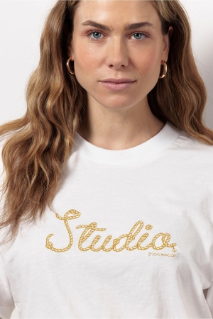 Studio Anneloes Klaske rope tshirt 1100 off white