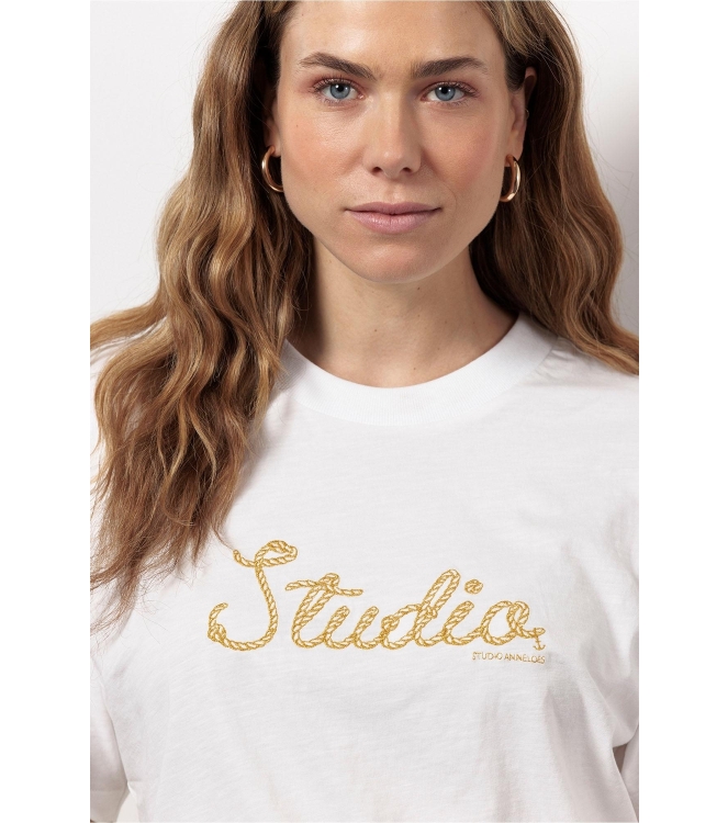 Studio Anneloes Klaske rope tshirt 1100 off white