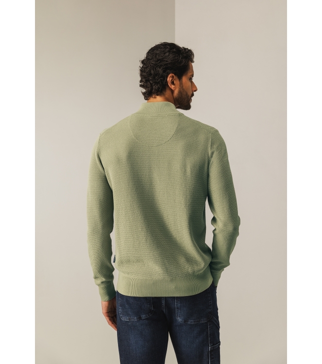 State of Art Pullover Sportzip Pl 3800 Olijfgroen