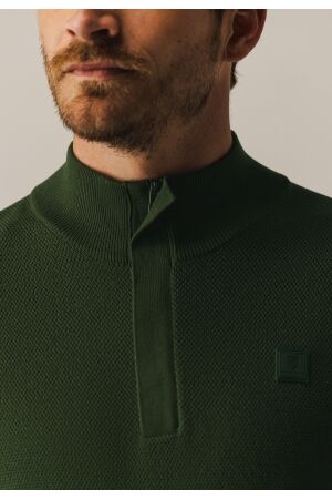 State of Art Pullover Sportzip Pl 3700 Mosgroen