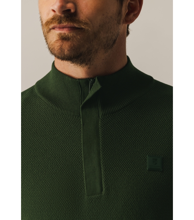 State of Art Pullover Sportzip Pl 3700 Mosgroen