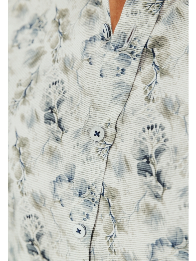 State of Art Shirt LS Print Popli 3857 Olijfgroen