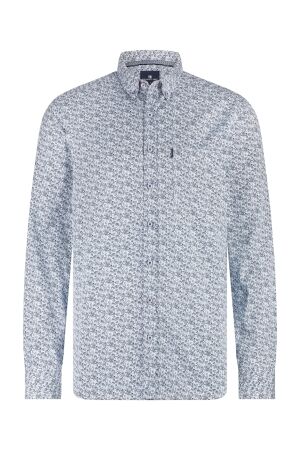State of Art Shirt LS Print - Pop 5711 Kobalt
