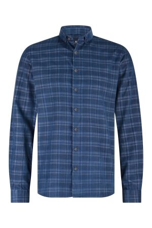 State of Art Shirt LS Checked Y/D 5758 kobalt