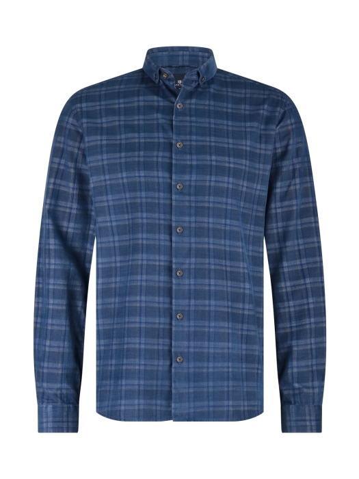 State of Art Shirt LS Checked Y/D 5758 kobalt