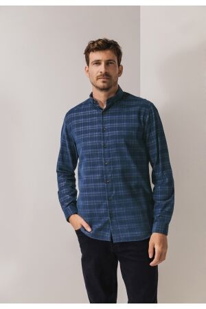 State of Art Shirt LS Checked Y/D 5758 kobalt