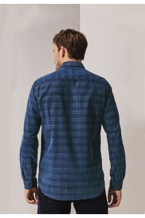 State of Art Shirt LS Checked Y/D 5758 kobalt