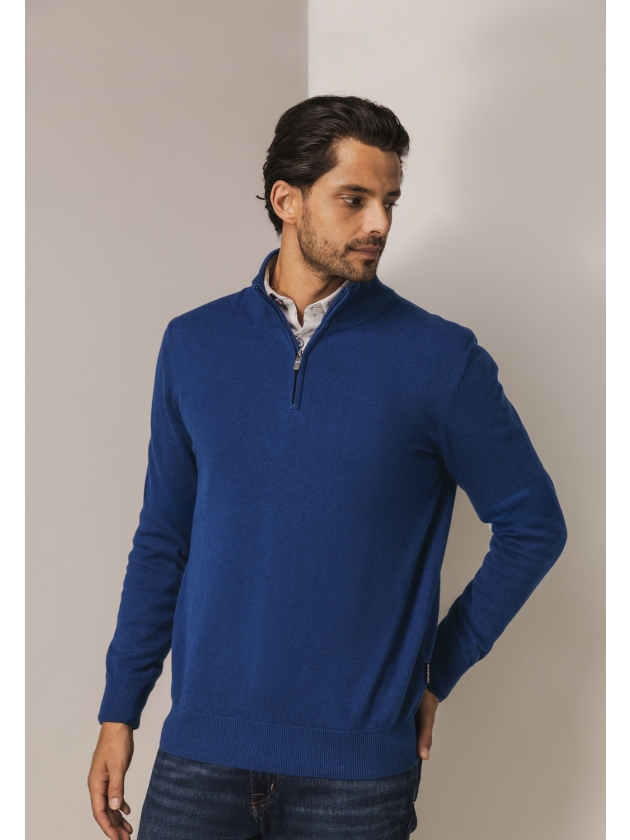 State of Art Pullover Sportzip Pl 5700 Kobalt