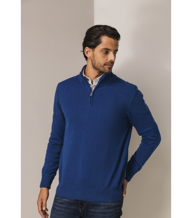State of Art Pullover Sportzip Pl 5700 Kobalt