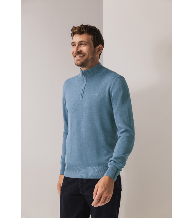 State of Art Pullover Sportzip Pl 5600 Grijsblauw
