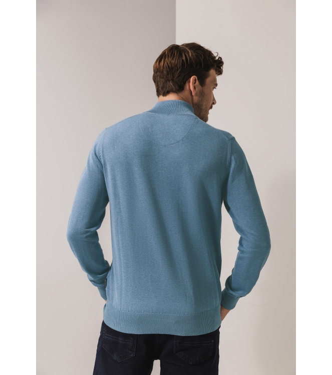 State of Art Pullover Sportzip Pl 5600 Grijsblauw