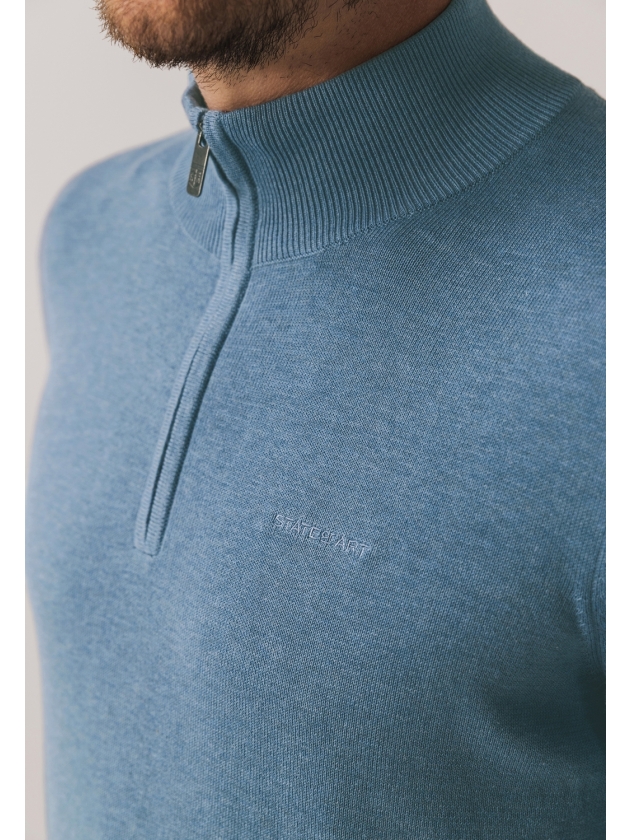 State of Art Pullover Sportzip Pl 5600 Grijsblauw