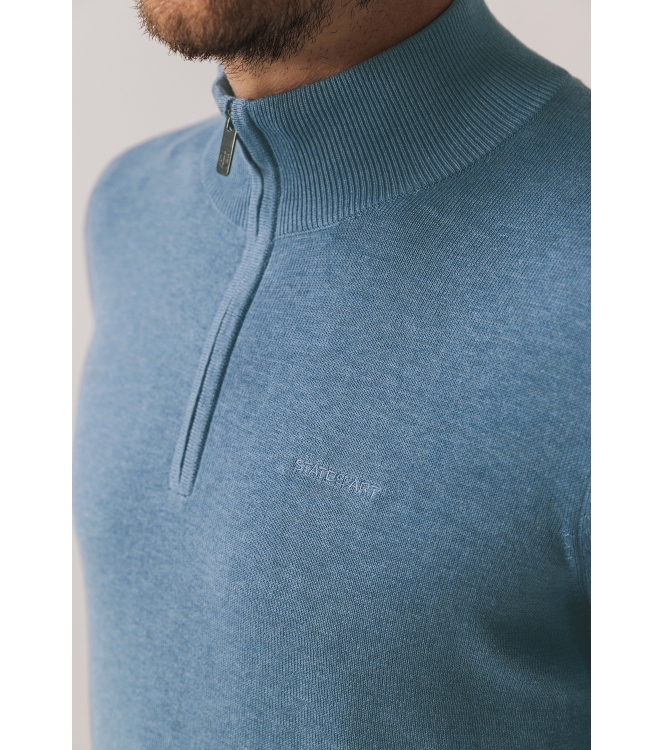 State of Art Pullover Sportzip Pl 5600 Grijsblauw