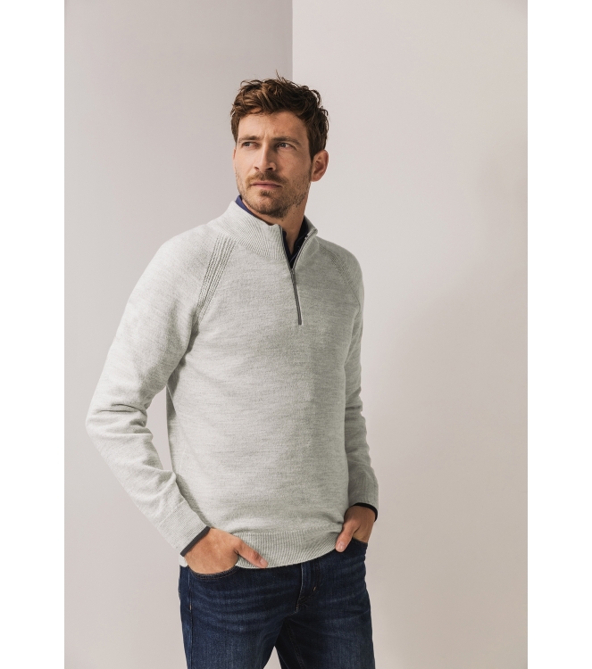 State of Art Pullover Sportzip Pl 9114 Licht grijs
