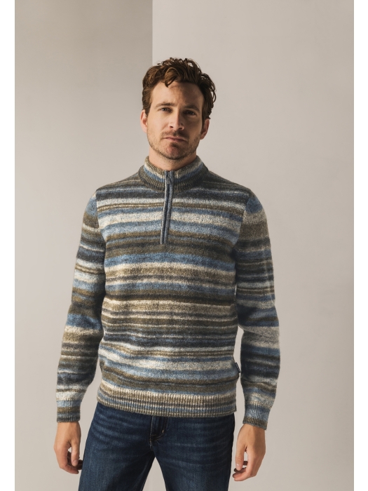 State of Art Pullover Sportzip St 5688 Grijsblauw