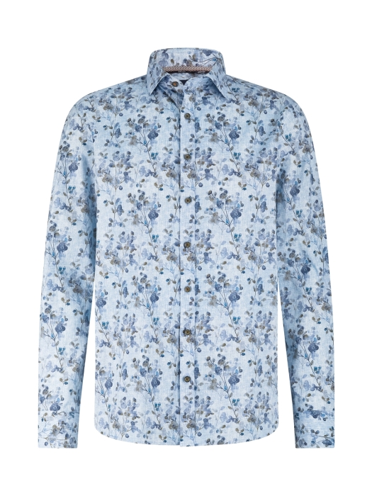 State of Art Shirt LS Print Popli 5683 Grijsblauw