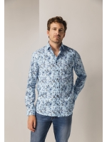 State of Art Shirt LS Print Popli 5683 Grijsblauw