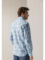 State of Art Shirt LS Print Popli 5683 Grijsblauw