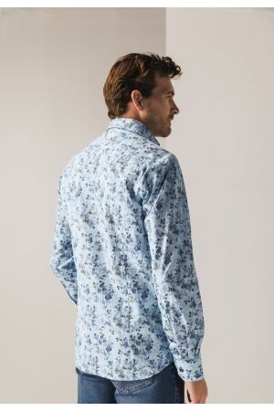 State of Art Shirt LS Print Popli 5683 Grijsblauw