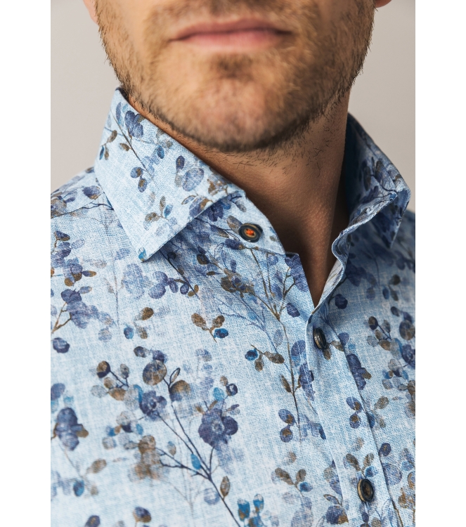 State of Art Shirt LS Print Popli 5683 Grijsblauw