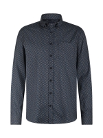 State of Art Shirt LS Print - Pop 5956 Donkerblauw